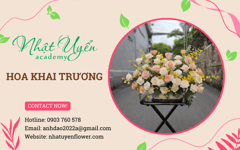 Giới thiệu các mẫu lẵng hoa mừng khai trương được ưa chuộng tại Nhật Uyển Flower